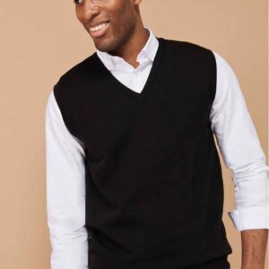 Henbury Lightweight Sleeveless V Neck Sweater